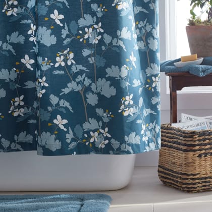 Company Cotton™ Brooke Floral Percale Shower Curtain - Blue Multi