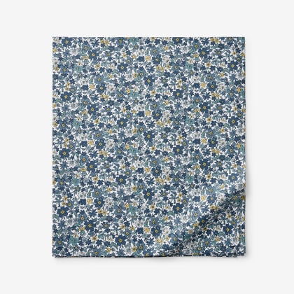 Company Cotton™ Brooke Leaf Percale Flat Sheet - Blue Multi