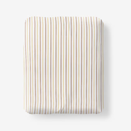 Company Cotton™ Brooke Stripe Percale Fitted Sheet - Rust Multi