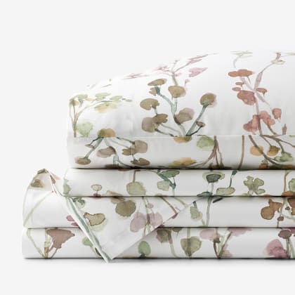 Legends Hotel™ Watercolor Flowers Wrinkle-Free Sateen Sheet Set