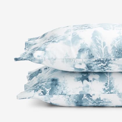 Legends Hotel™ First Snow Velvet Flannel Pillowcases  - Blue