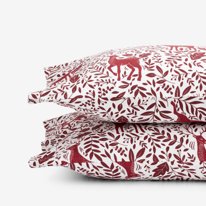 Legends Hotel™ Winter Deer Velvet Flannel Pillowcases  - Multi