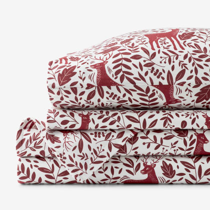 Legends Hotel™ Winter Deer Velvet Flannel Sheet Set  - Multi