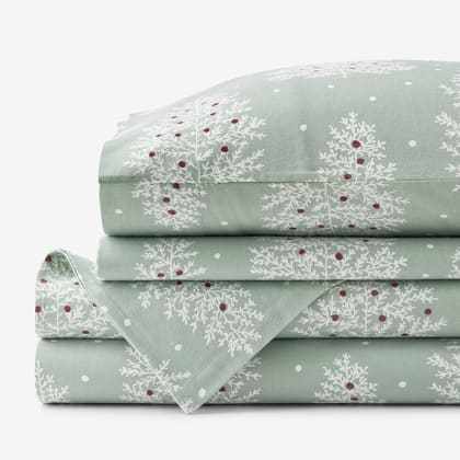 Legends Hotel™ Evergreen Trees Velvet Flannel Sheet Set