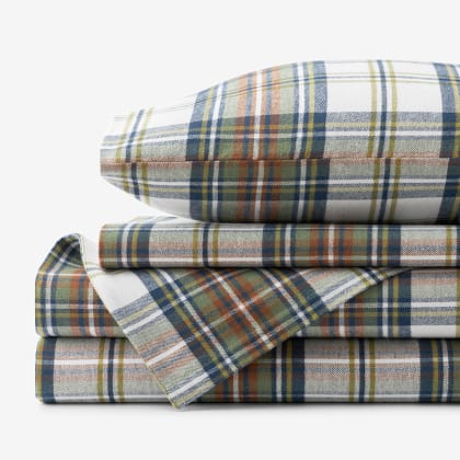 Legends Hotel™ Charles Plaid Velvet Flannel Sheet Set  - Multi