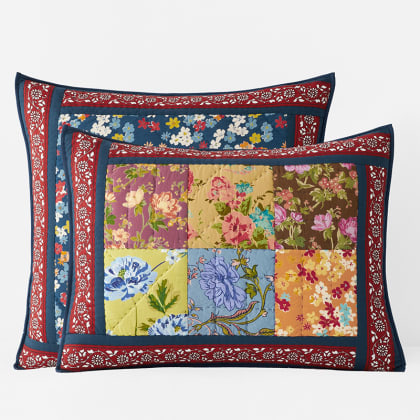 Floral Garden Handcrafted Quilted Sham - Multi