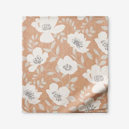 Company Cotton™ Ava Percale Flat Sheet - Floral Clay