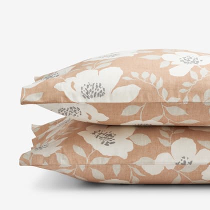 Company Cotton™ Ava Percale Pillowcases - Floral Clay