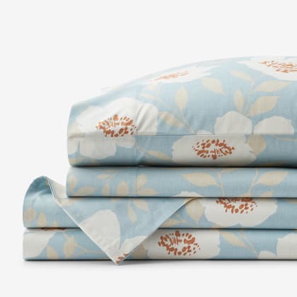 Company Cotton™ Ava Percale Sheet Set - Floral Blue