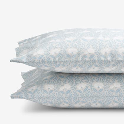 Company Cotton™ Ava Percale Pillowcases - Vine Blue