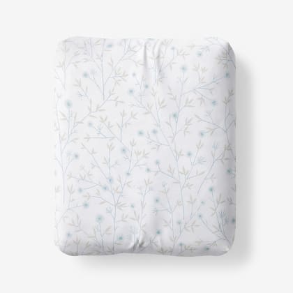 Company Cotton™ Ava Percale Fitted Sheet - Ditsy Floral Blue
