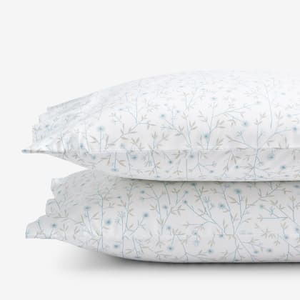 Company Cotton™ Ava Percale Pillowcases - Ditsy Floral Blue