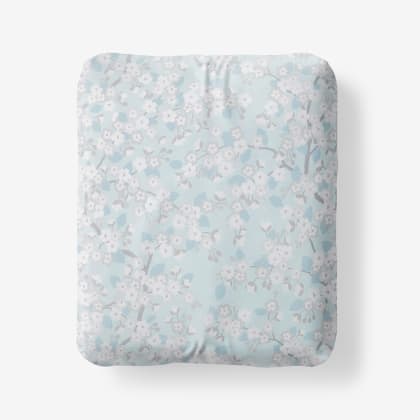 Legends Luxury™ Maggie Ditsy Floral Sateen Fitted Sheet - Blue Multi