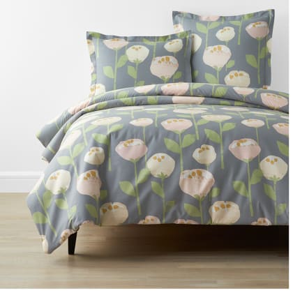 Company Organic Cotton™ Blush Floral Percale Duvet Cover