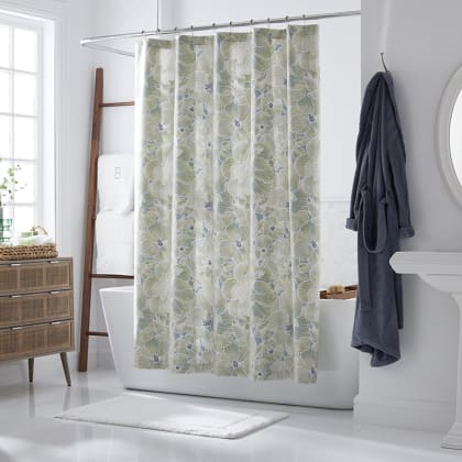 Legends Hotel™ Clara Blossom Wrinkle-Free Sateen Shower Curtain - Green Multi
