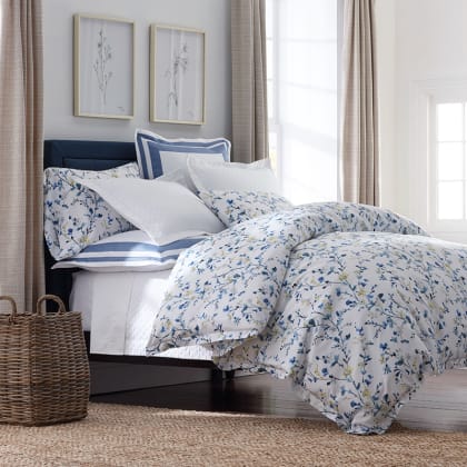 Legends Luxury™ Emily Floral Sateen Pillowcases - Blue Multi