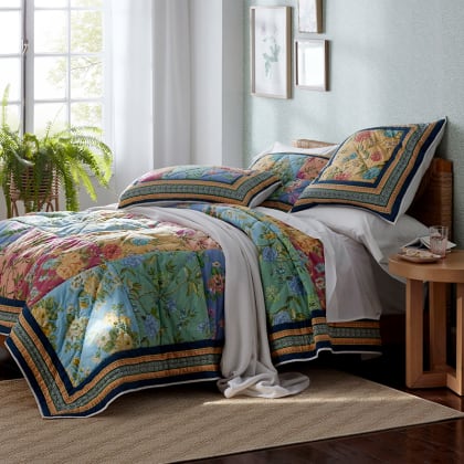 Serene Handcrafted Patchwork Quilted Sham