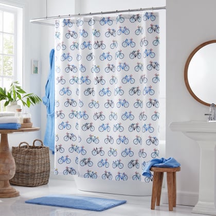 Company Cotton™ Bicycle Shower Curtain