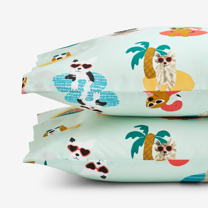 Company Cotton™ Playful Dogs Percale Pillowcases