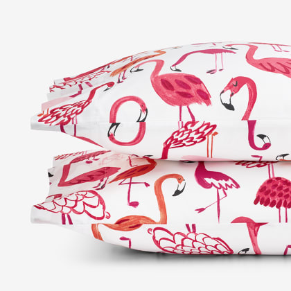 Company Cotton™ Pink Flamingo Percale Pillowcases