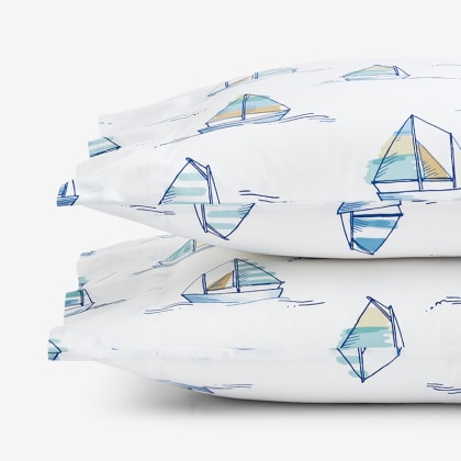 Company Cotton™ Sails, Shells, Starfish Percale Pillowcases - Sails