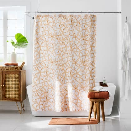 Company Cotton™ Sails, Shells, Starfish Percale Shower Curtain - Starfish