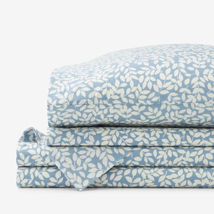 Company Cotton™ Remi Floral, Leaf & Ditsy Floral Percale Sheet Set  - Leaf Blue