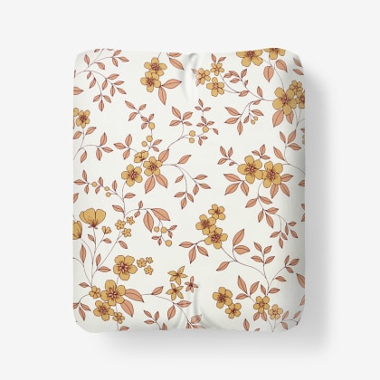 Company Cotton™ Remi Floral, Leaf & Ditsy Floral Percale Fitted Sheet  - Ditsy Floral Rust