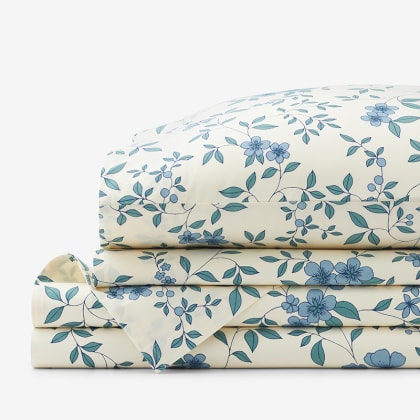 Company Cotton™ Remi Floral, Leaf & Ditsy Floral Percale Sheet Set  - Ditsy Floral Blue