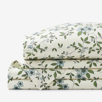 Company Cotton™ Remi Floral, Leaf & Ditsy Floral Percale Sheet Set  - Ditsy Floral Green