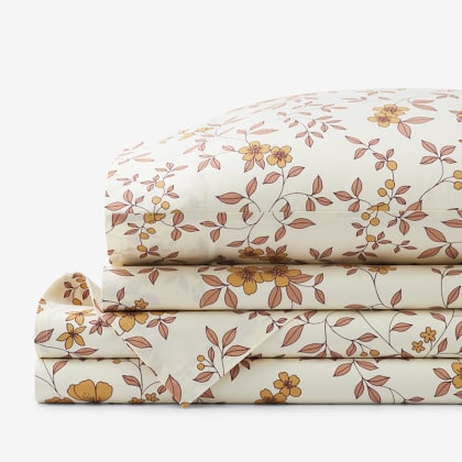 Company Cotton™ Remi Floral, Leaf & Ditsy Floral Percale Sheet Set  - Ditsy Floral Rust