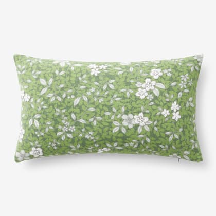 Remi Floral Pillow Covers  - Leaf Green