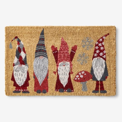Winter Coir Door Mat  - Gnomes