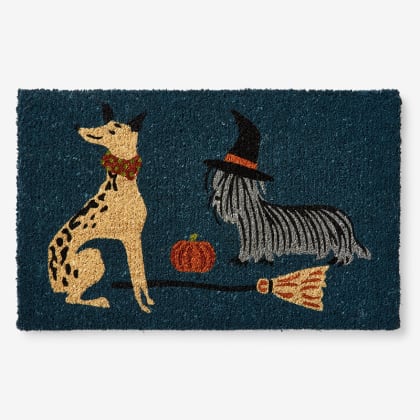 Autumn Coir Door Mat - Halloween Dogs