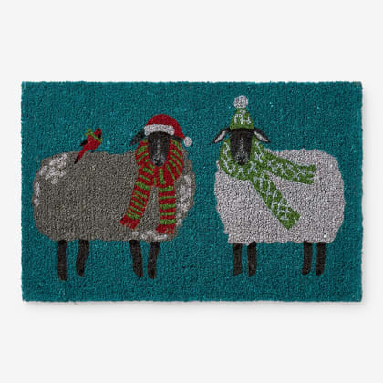 Holiday Coir Door Mat  - Sheep