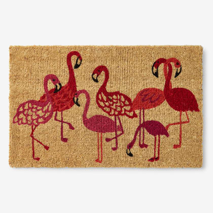Summer Novelty Coir Mats - Flamingo