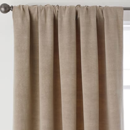 Emery Textured Window Curtain, Cotton or Light Blocking Lining - Jade