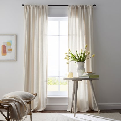 Linen Window Curtain - Parchment