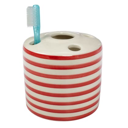 Poppy Carnival Stripe Bath Toothbrush Holder