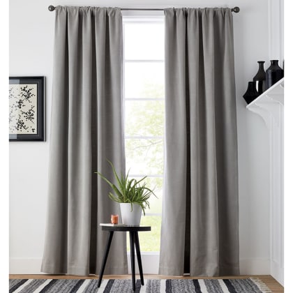 Emery Textured Window Curtain, Cotton or Light Blocking Lining
