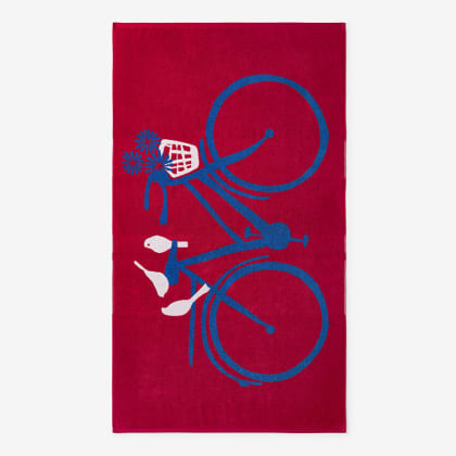 Cotton Terry Beach Towel - Bicycle