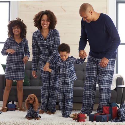 Company Cotton™ Family Flannel Womens Pajama Set - Navy Plaid