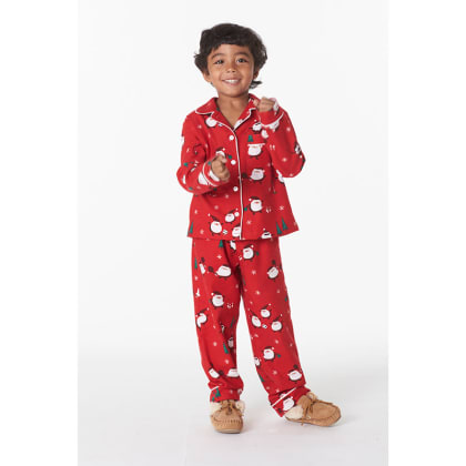 Company Cotton™ Family Flannel Kids’ Pajama Set - Santa