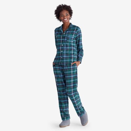 Company Cotton™ Family Flannel Womens Classic Pajama Set - Chalet Plaid