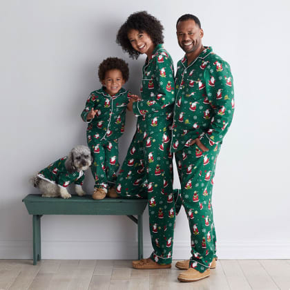 Company Cotton™ Family Flannel Womens Classic Pajama Set - Santa