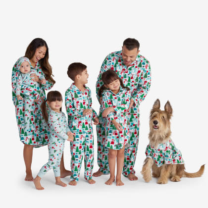 Company Cotton™ Family Flannel Mens Classic Pajama Set - Holiday Snowman