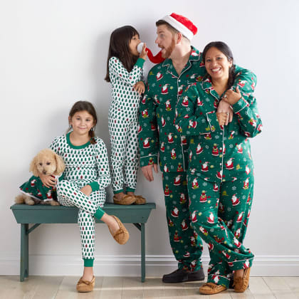 Company Cotton ™ Family Flannel Dog Pajamas - Santa