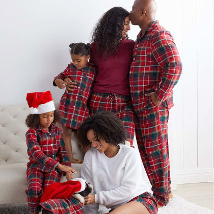 Company Cotton™ Family Flannel Kids’ Classic Pajama Set - Red Plaid