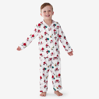 Company Cotton™ Family Flannel Kids’ Classic Pajama Set - Santa & Mrs Claus