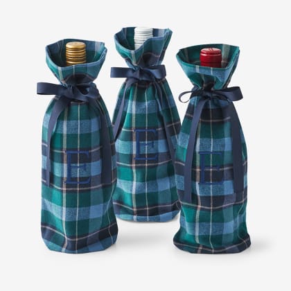 Company Cotton™ Flannel Wine Bags - Chalet Plaid